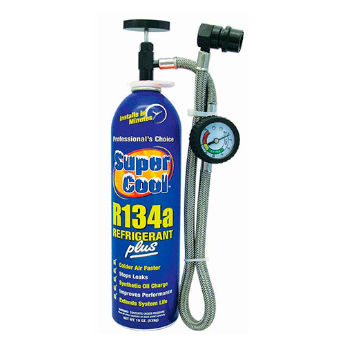 GAS REFRIGERANTE R134A 539GR CON MANGUERA DE CARGA Y MANOMETRO - SUPERCOOL