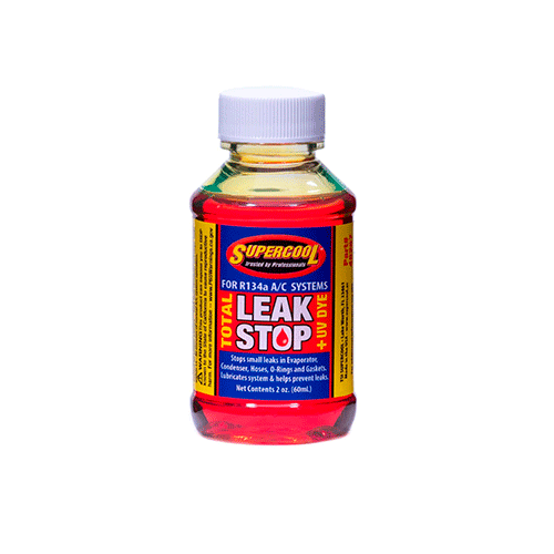 SELLADOR DE FUGAS R134A & 1234YF TOTAL LEAK STOP CON UV DYE 2OZ - SUPERCOOL
