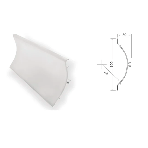 PERFIL SANITARIO CURVO DE PVC C/LABIOS FLEXIBLES P290 INCL ANGULO X 4MT - CAFF - Imagen 2