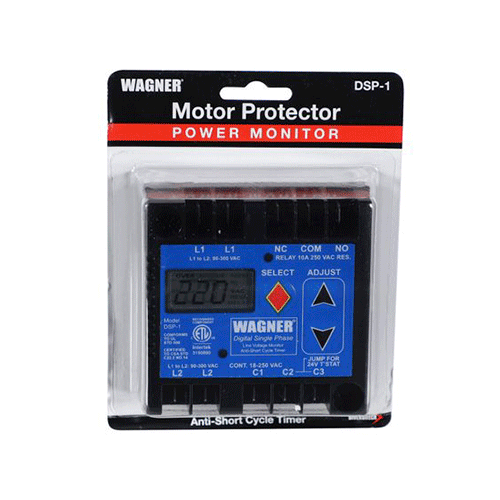 PROTECTOR DE VOLTAJE Y CICLOS CORTOS DIGITAL MONOFASICO DSP-1 70-325 VAC - WAGNER - Imagen 2